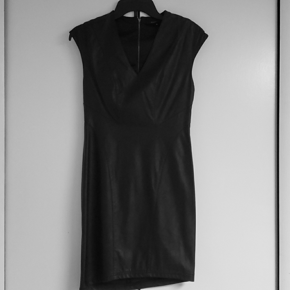 Olivaceous Pleather bodycon dress
